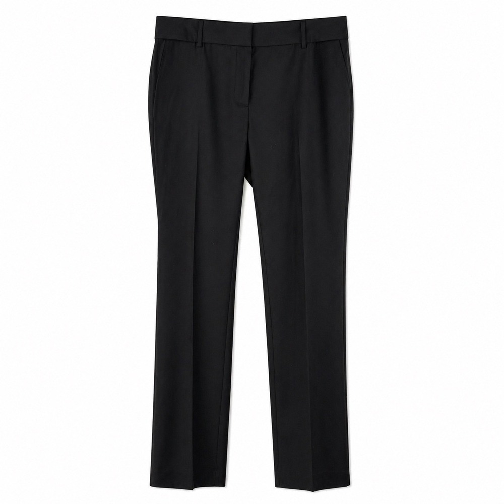 J.Crew City Fit Wool Dress Pants Women 6 Black Straight Leg Career